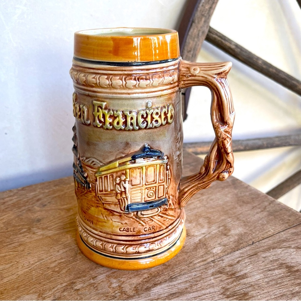 SAN FRANCISCO SOUVENIR MUG By CLEMENTS Handmade Vtg 1973 Coffee Beer 7” Stein